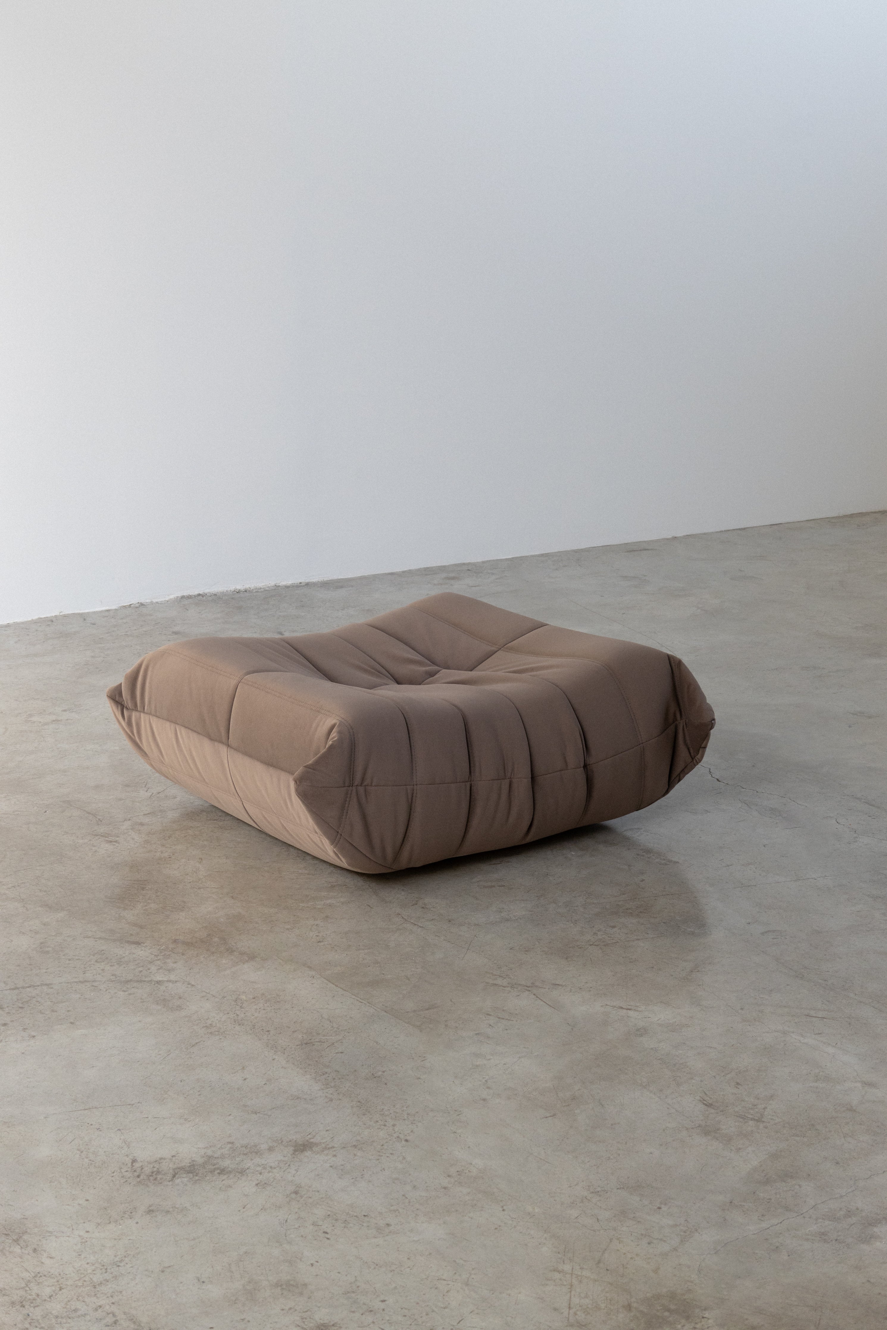 Modular Sofa - Velvet Fabric - Ottoman - Light Brown 