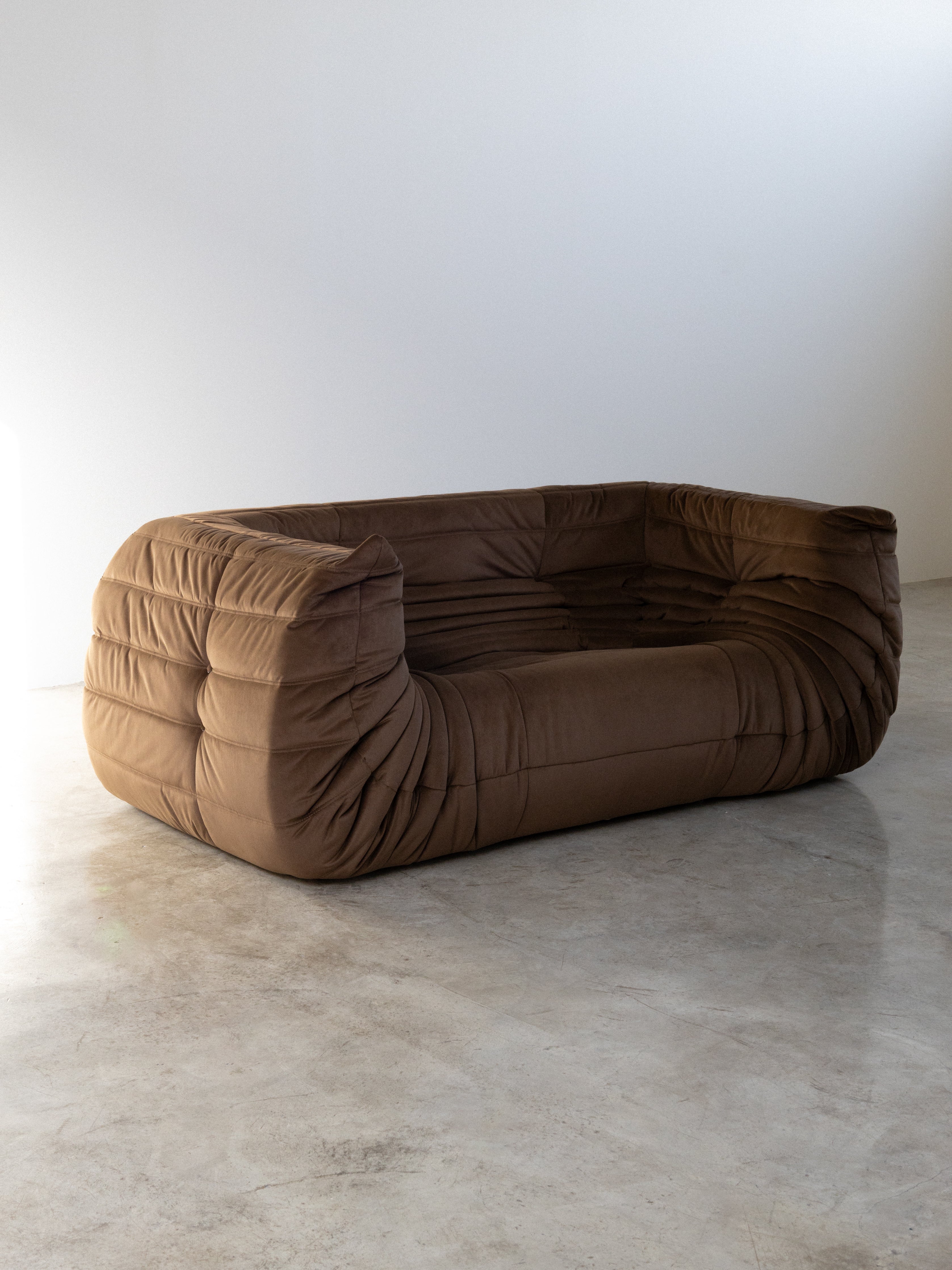 Modular Arm Sofa – Brown – 3-Seater – Front View