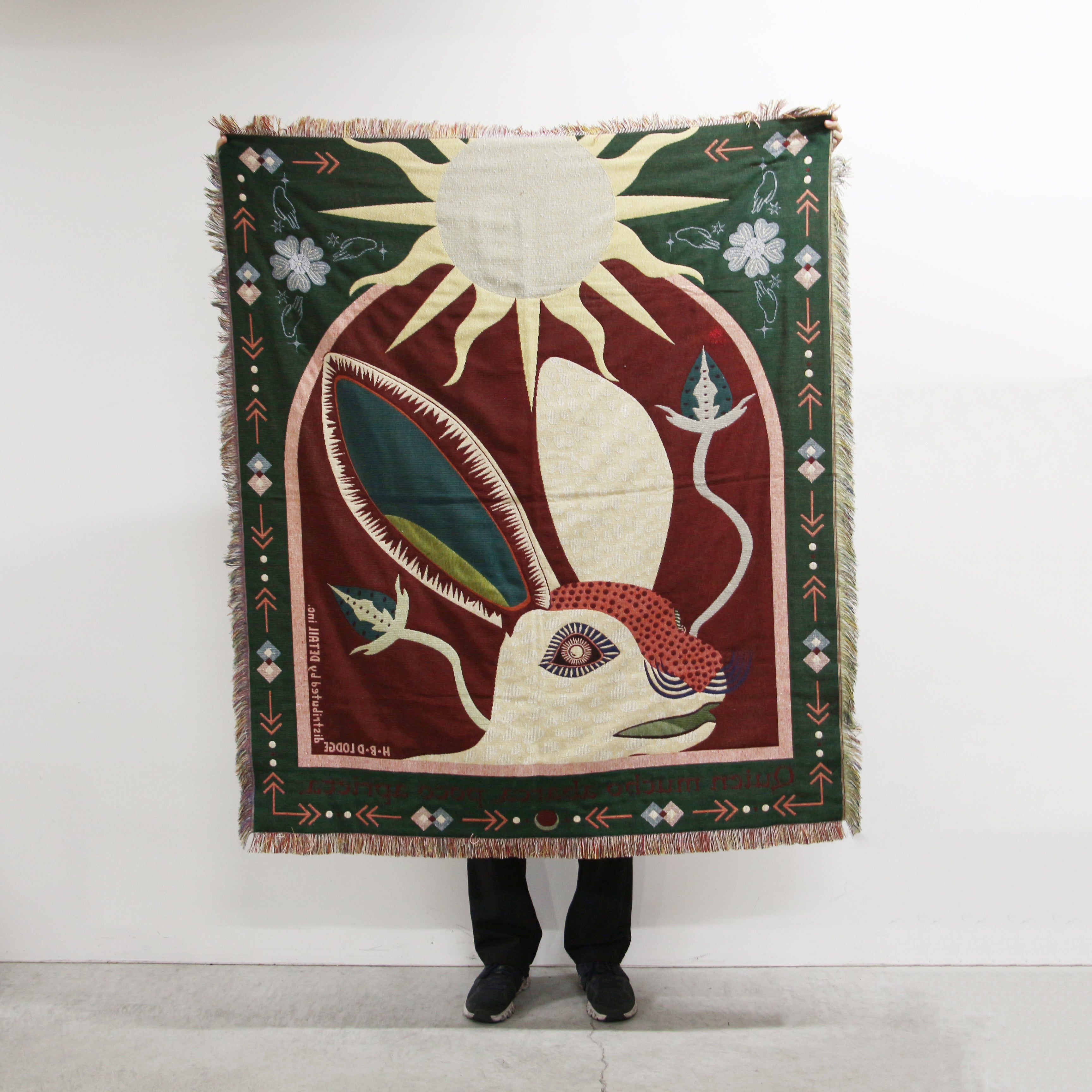 OAX Throwket Rabbit Soft Cozy Blanket Design UAE | Forma