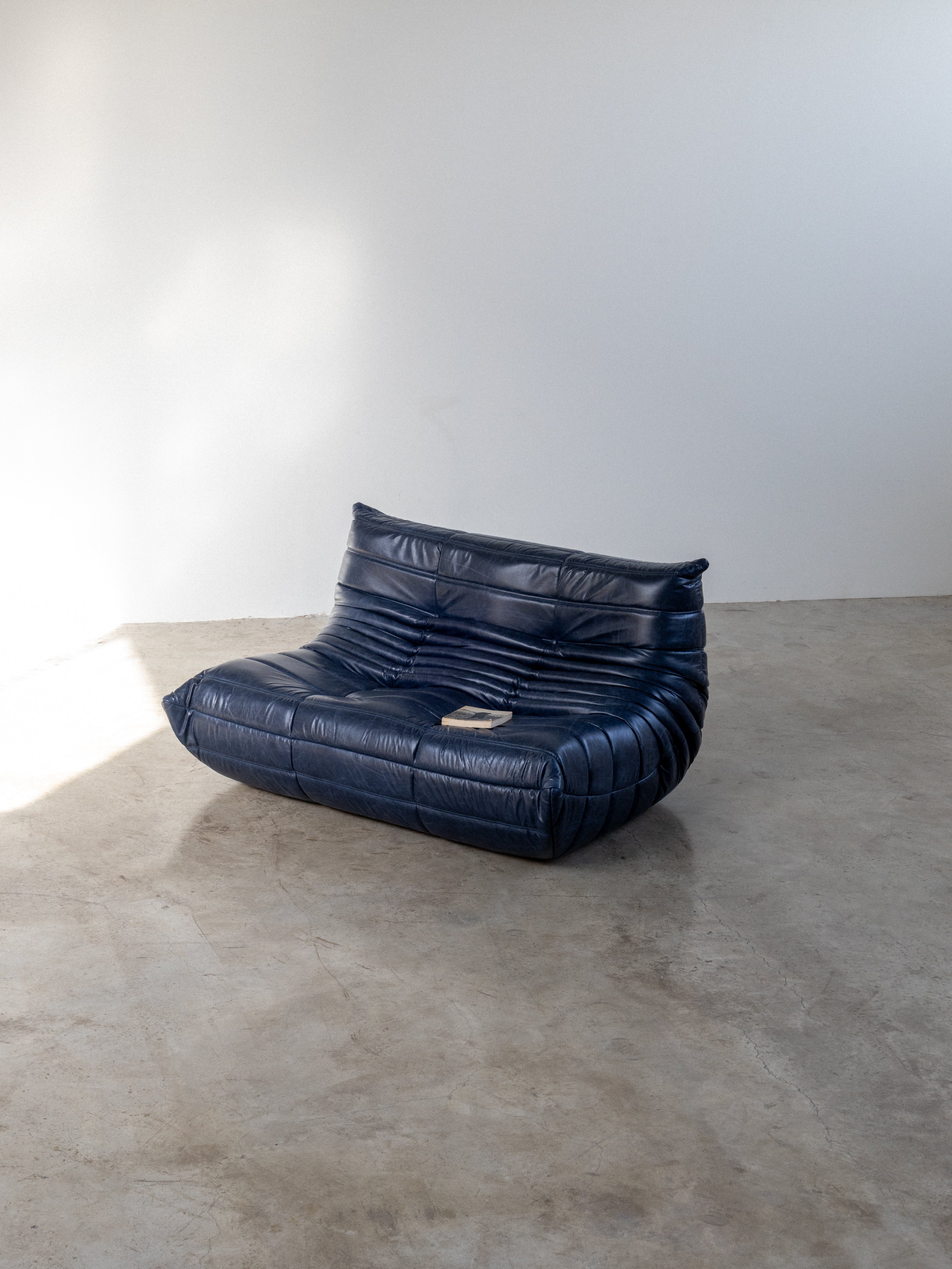 Togo Sofa - Leather - Deep Navy - 2-Seater