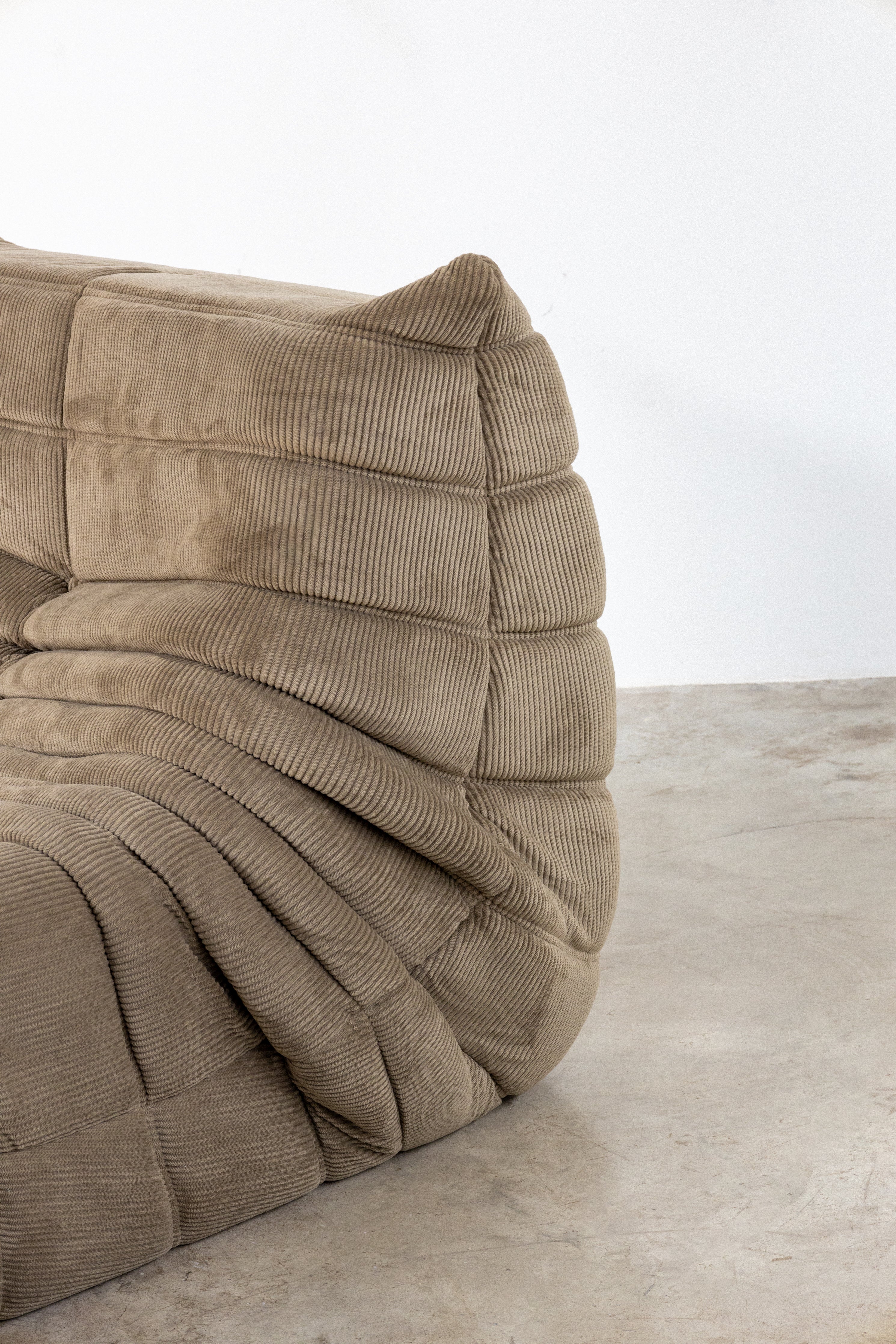 Togo Sofa Light Olive Corduroy 1 Seater UAE | Forma