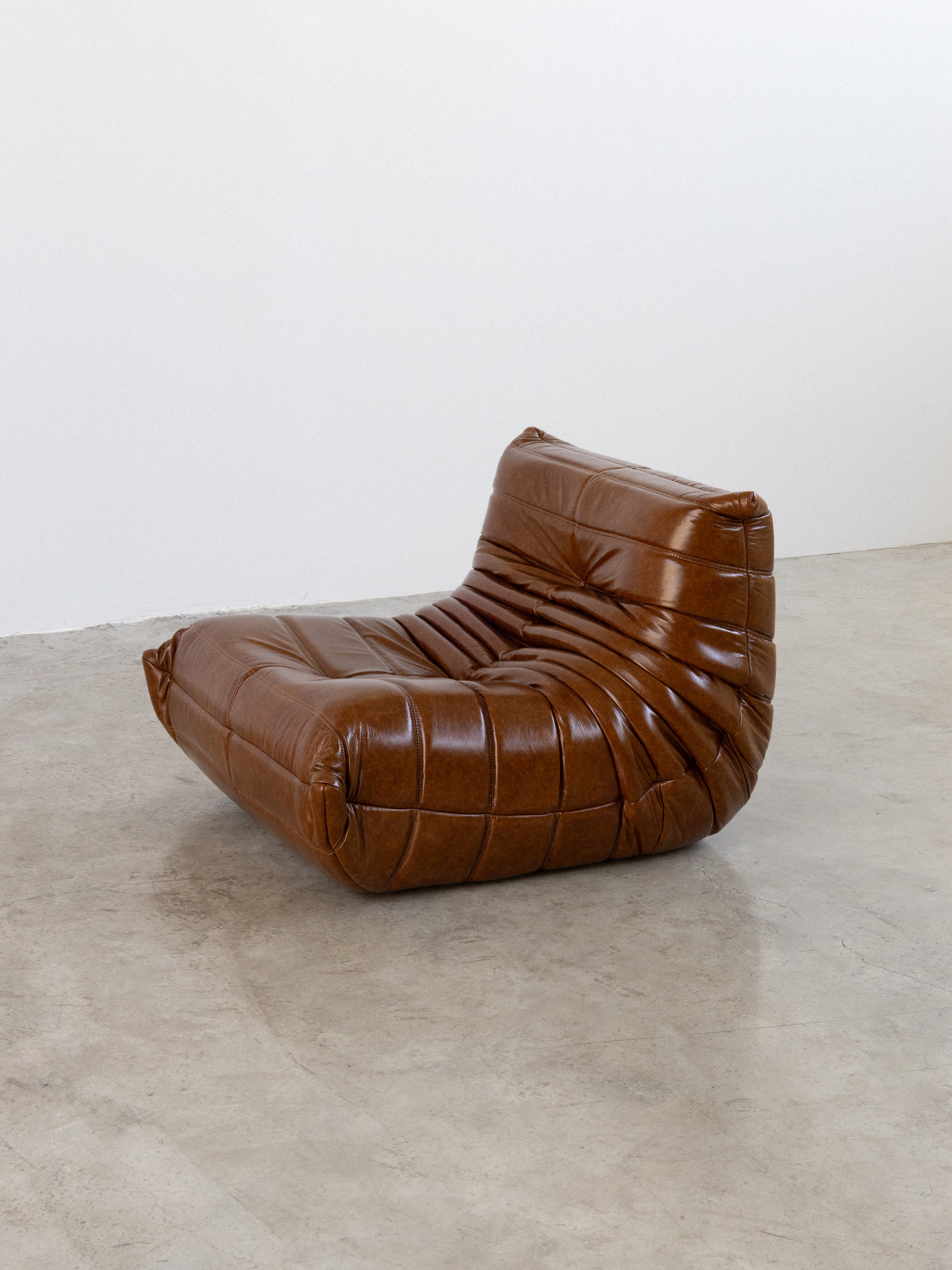 Togo Sofa Brown Leather 1 Seater UAE | Forma