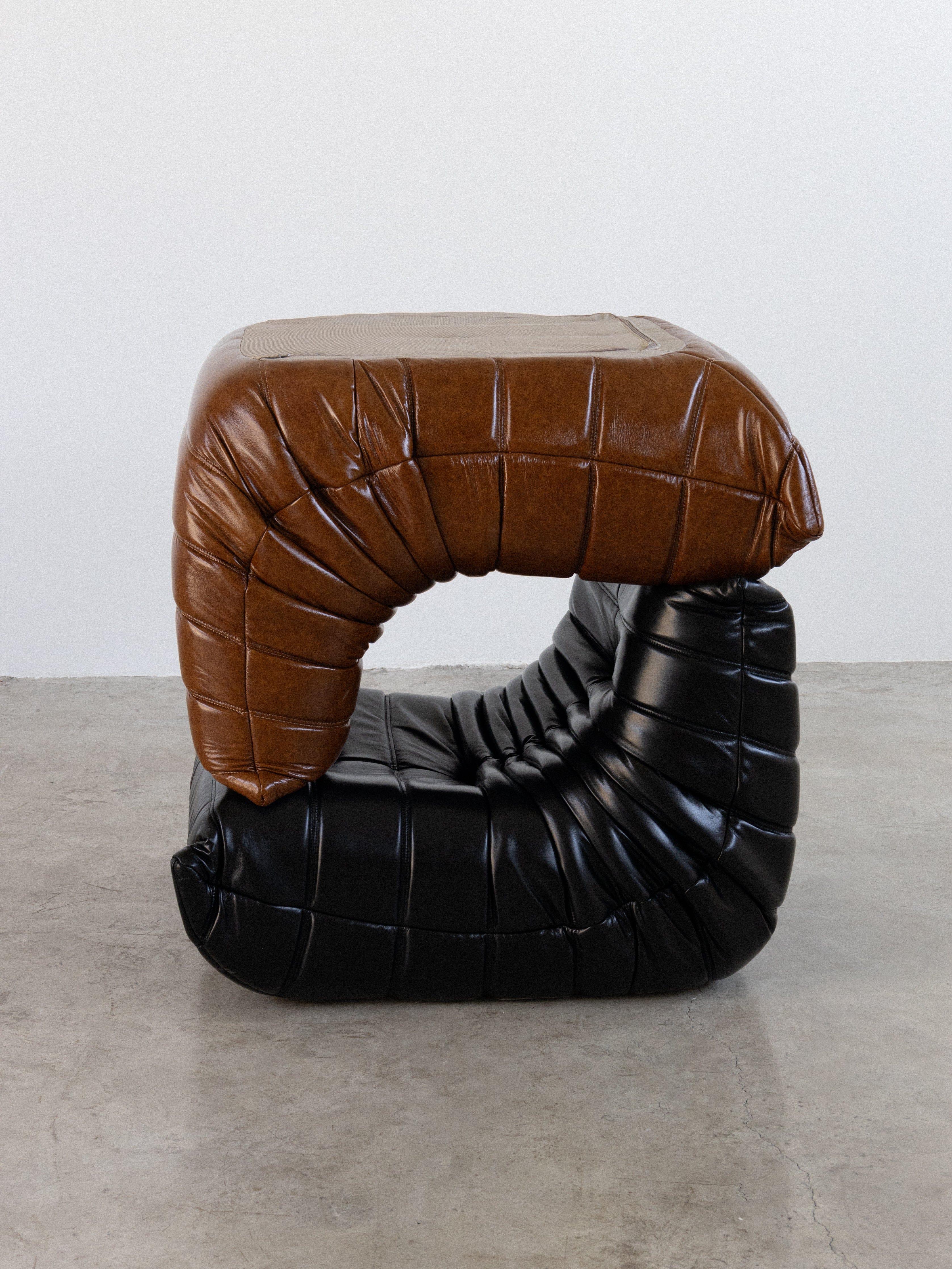 Togo Sofa Black Leather 1 Seater UAE | Forma