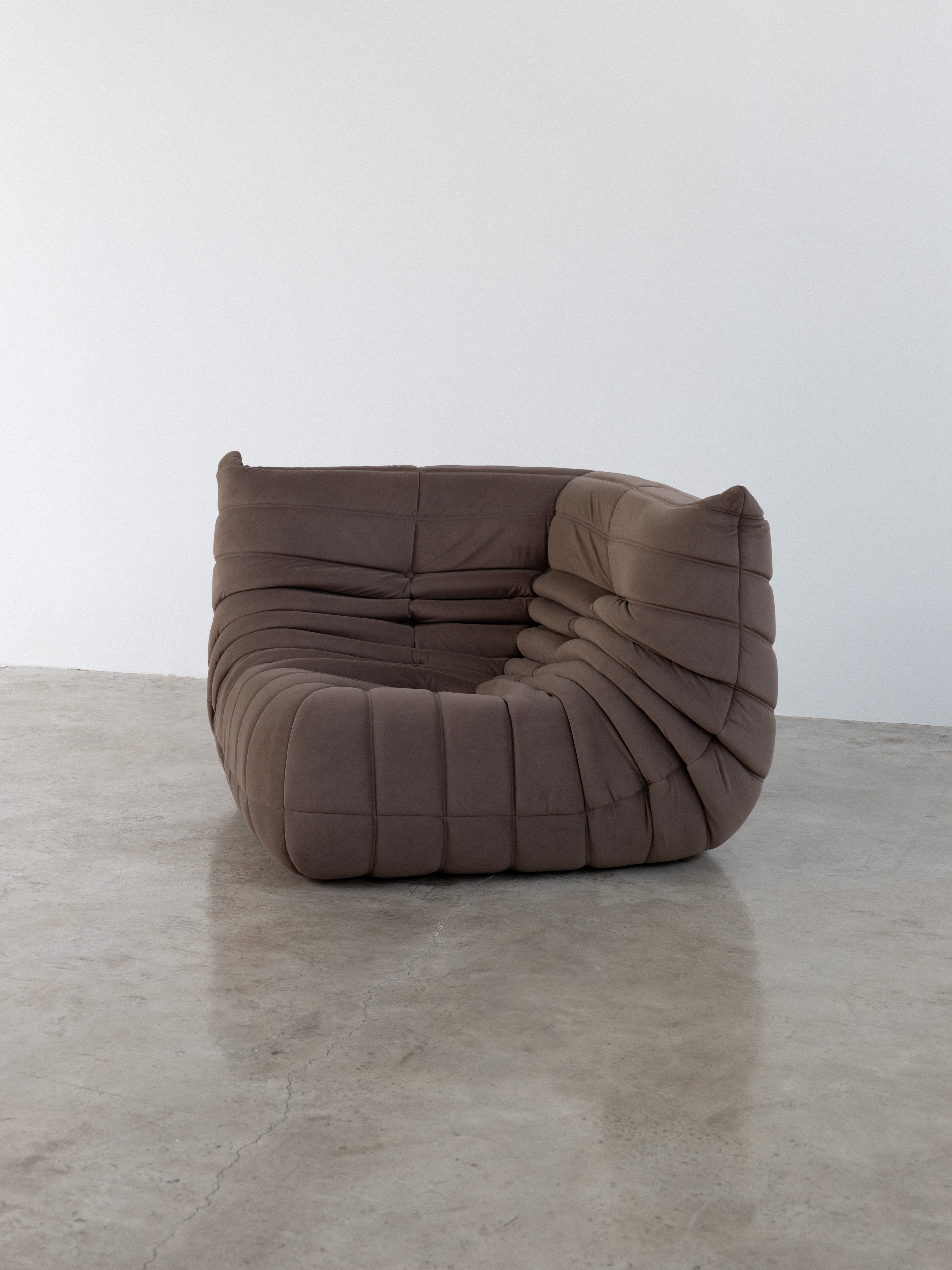 Togo Sofa Light Brown Velvet Fabric Corner UAE | Forma