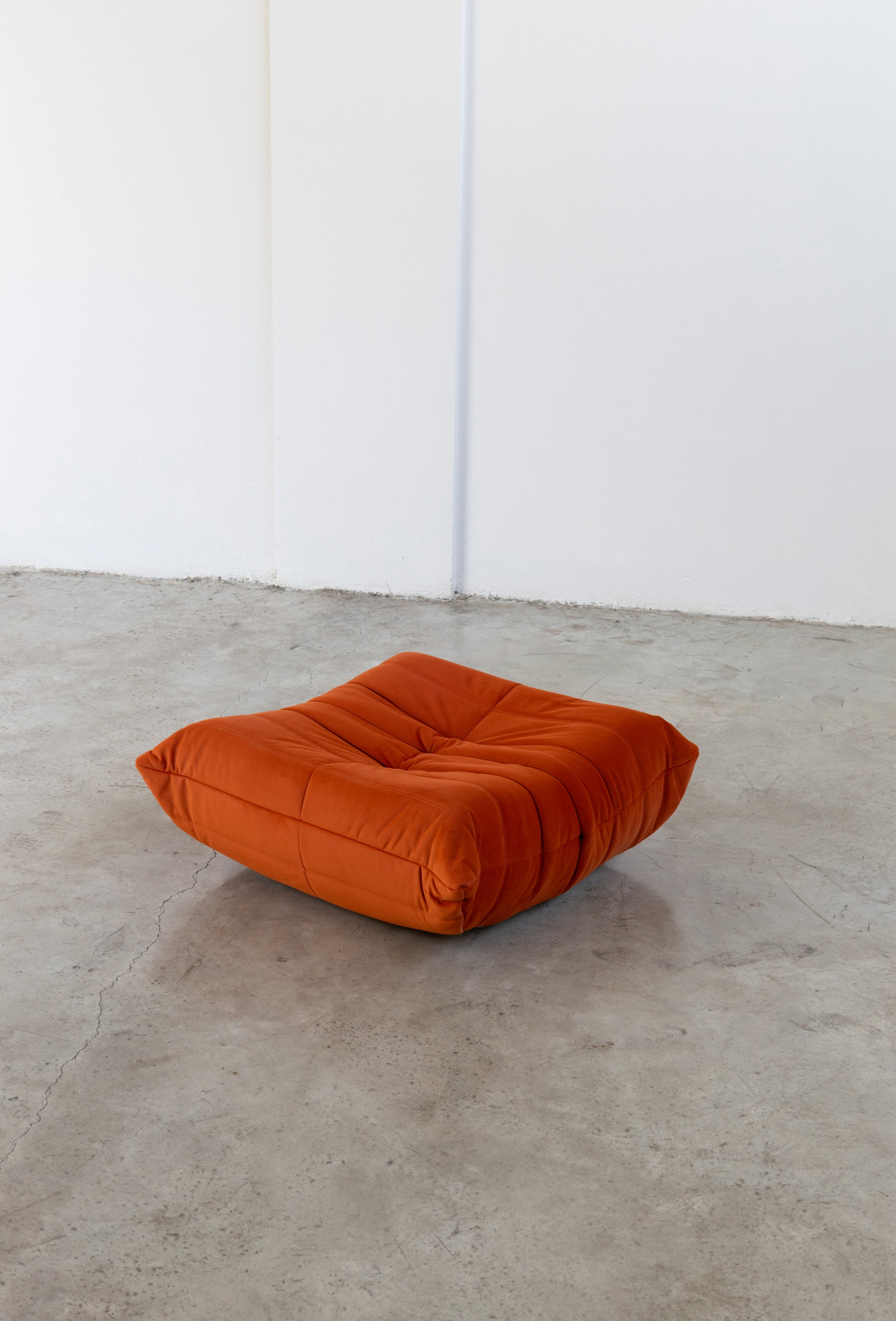 Togo Sofa Orange Velvet 1 Seater UAE | Forma