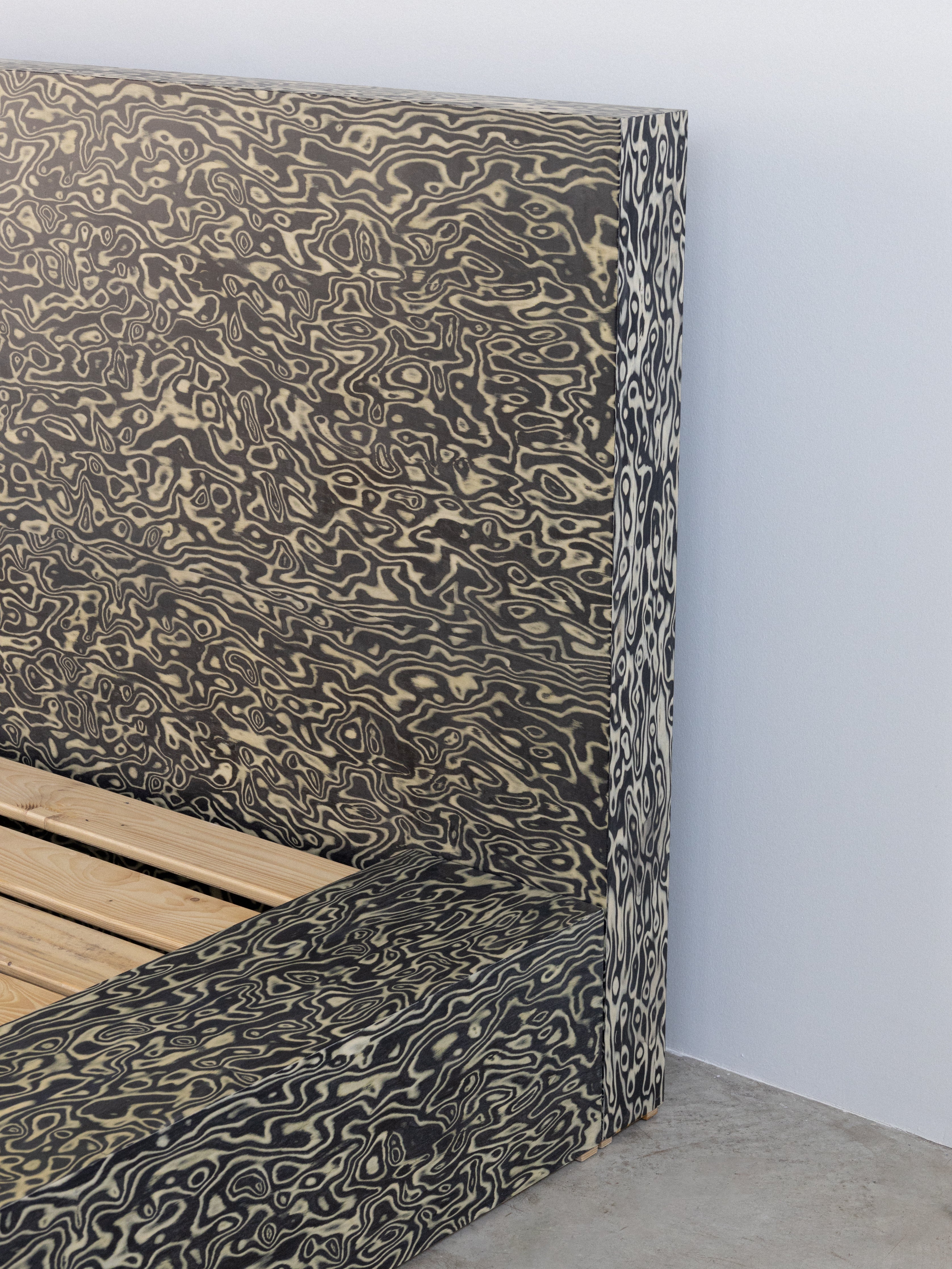 Veneer Wood Bed Modern Wooden Frame UAE | Forma