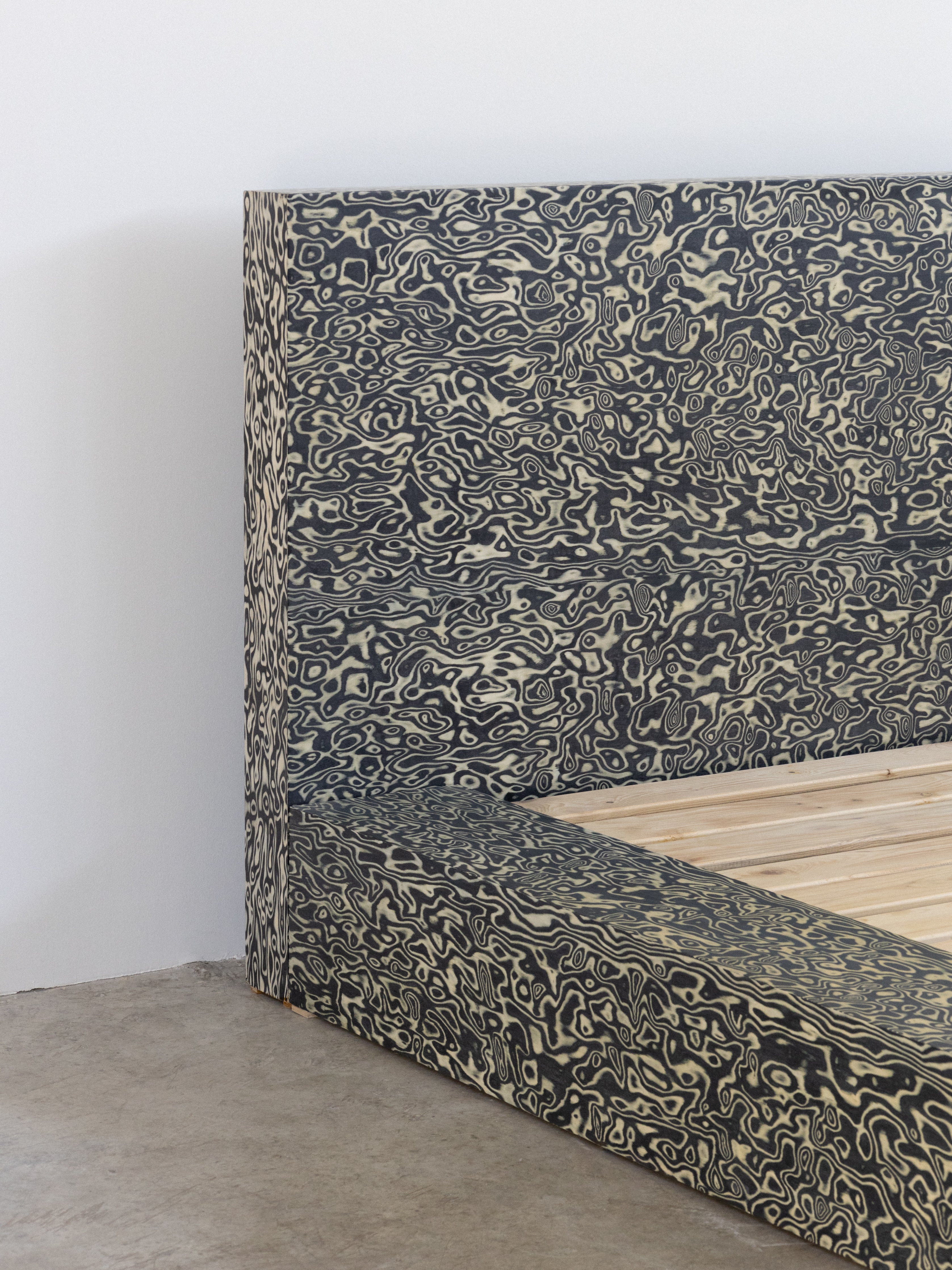 Veneer Wood Bed Modern Wooden Frame UAE | Forma