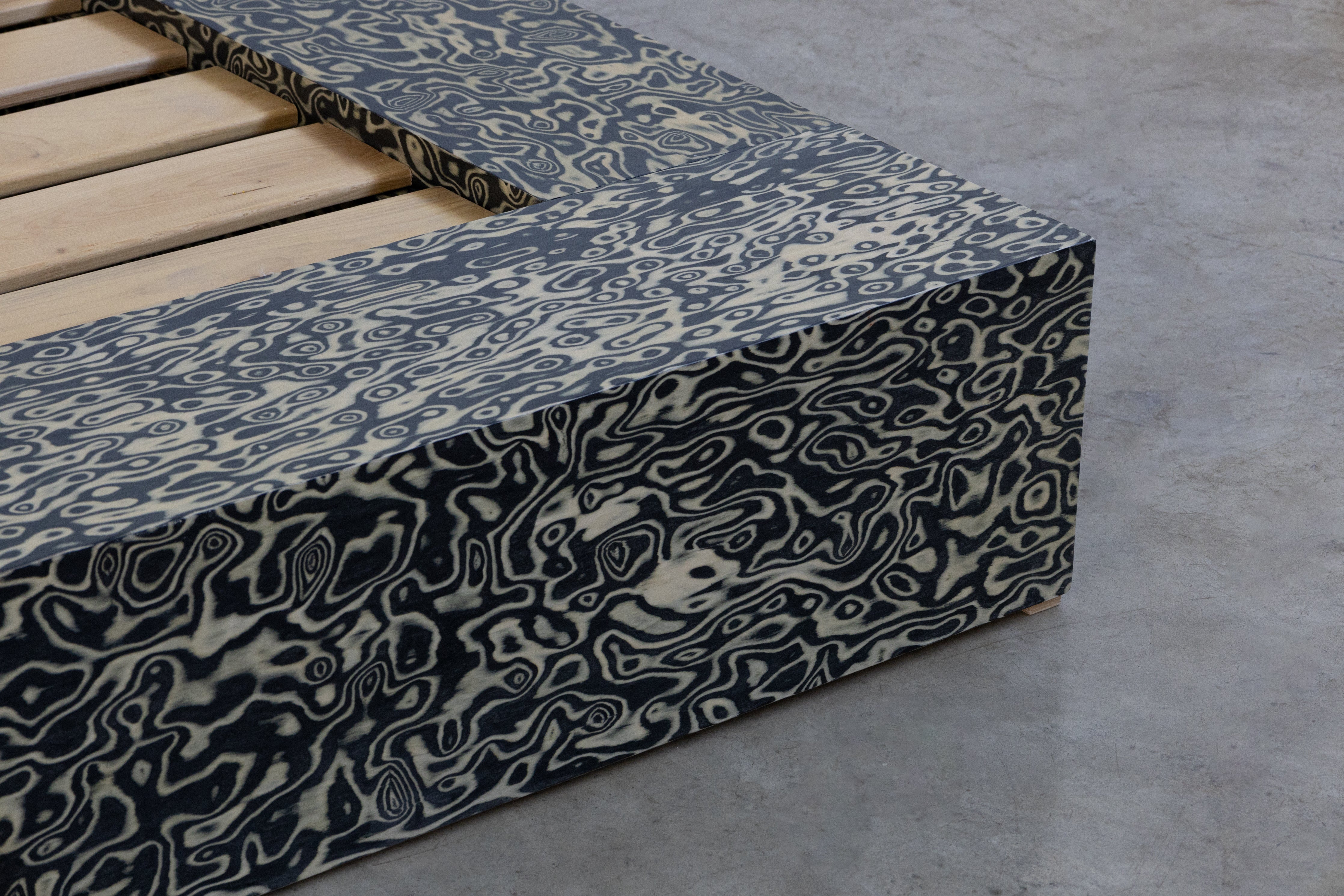 Veneer Wood Bed Modern Wooden Frame UAE | Forma