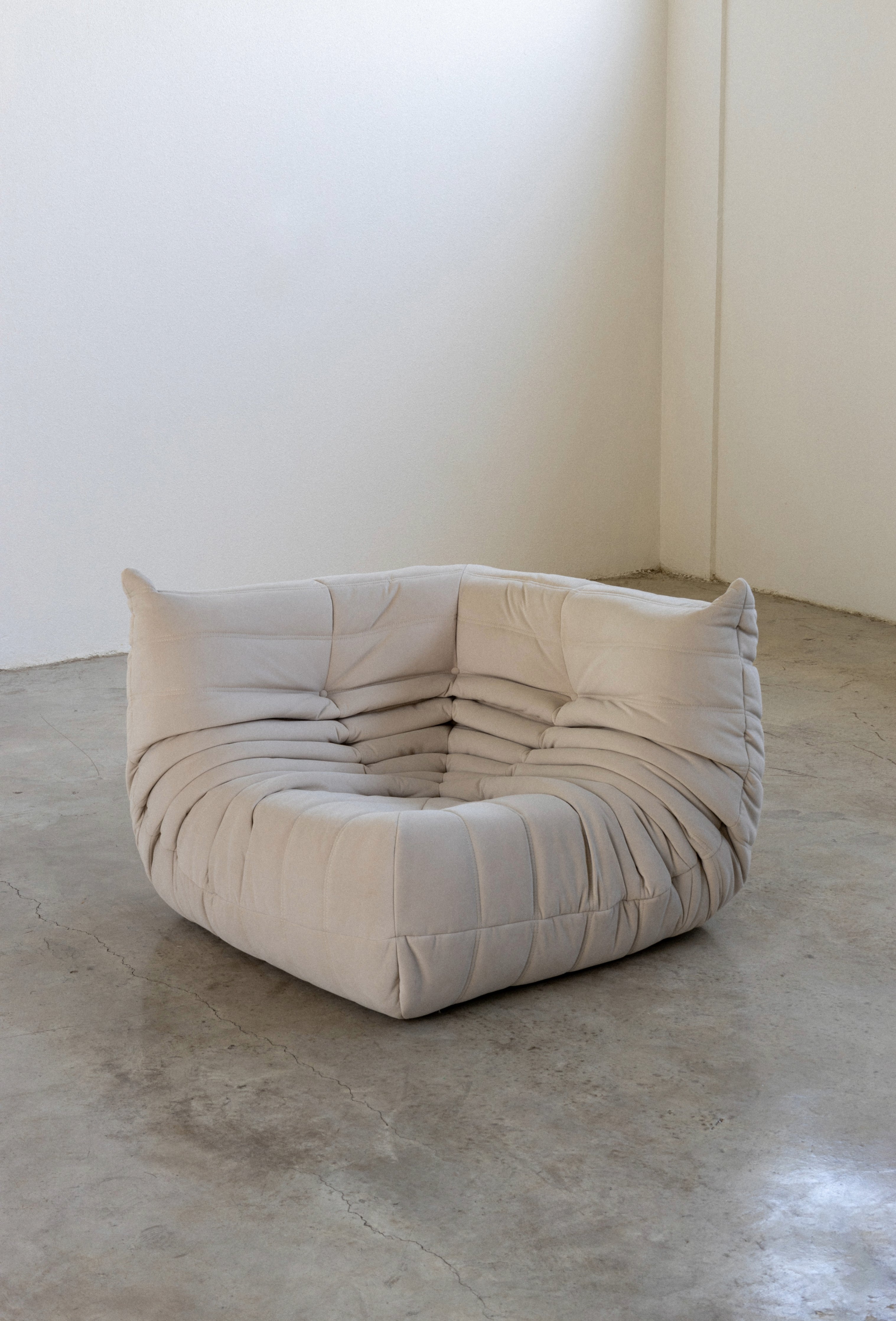 Togo Sofa Off White Velvet Fabric Corner UAE | Forma