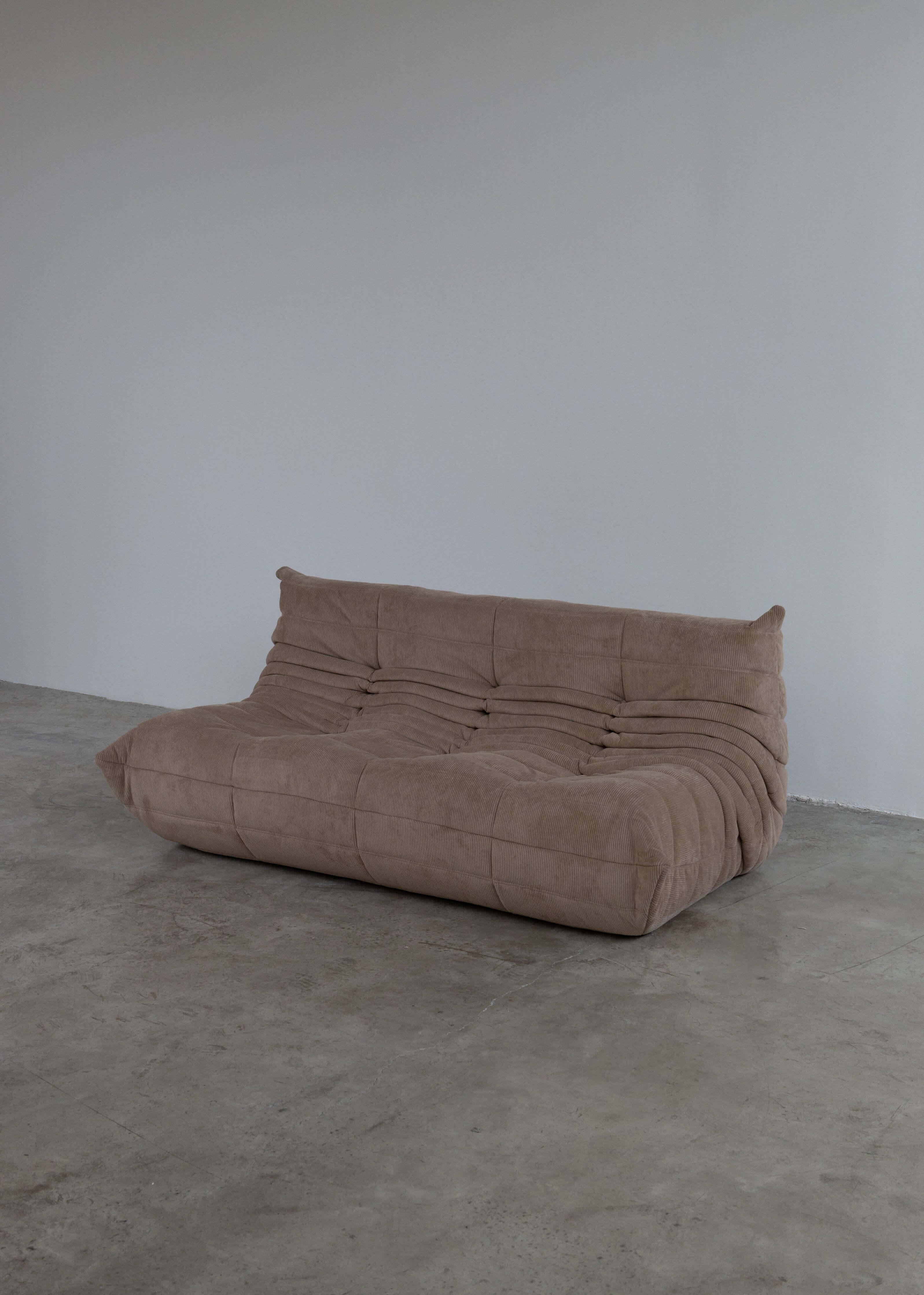 Togo Sofa Taupe Corduroy Fabric UAE | Forma