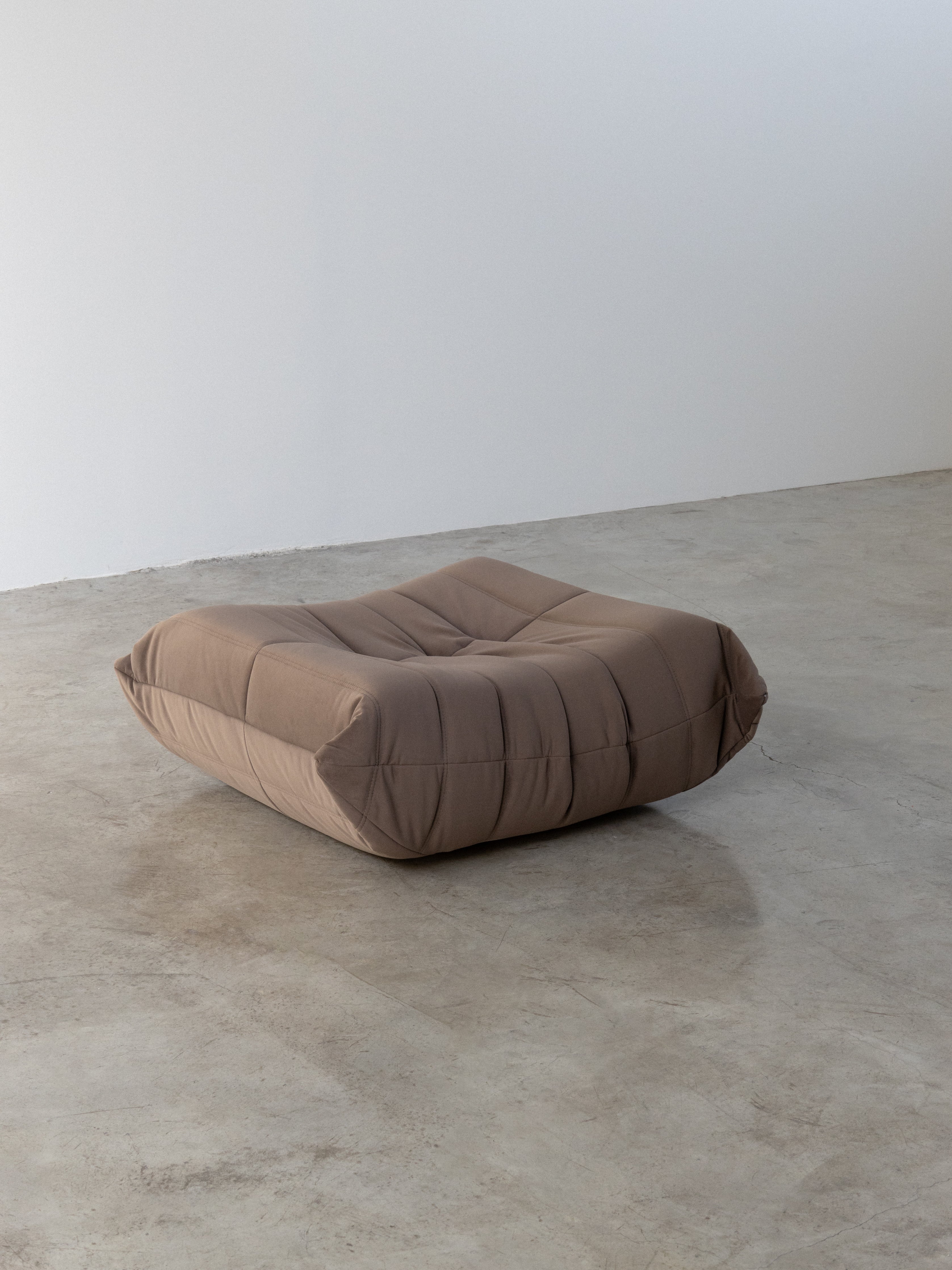 Togo Sofa Light Brown Velvet Fabric Ottoman UAE | Forma