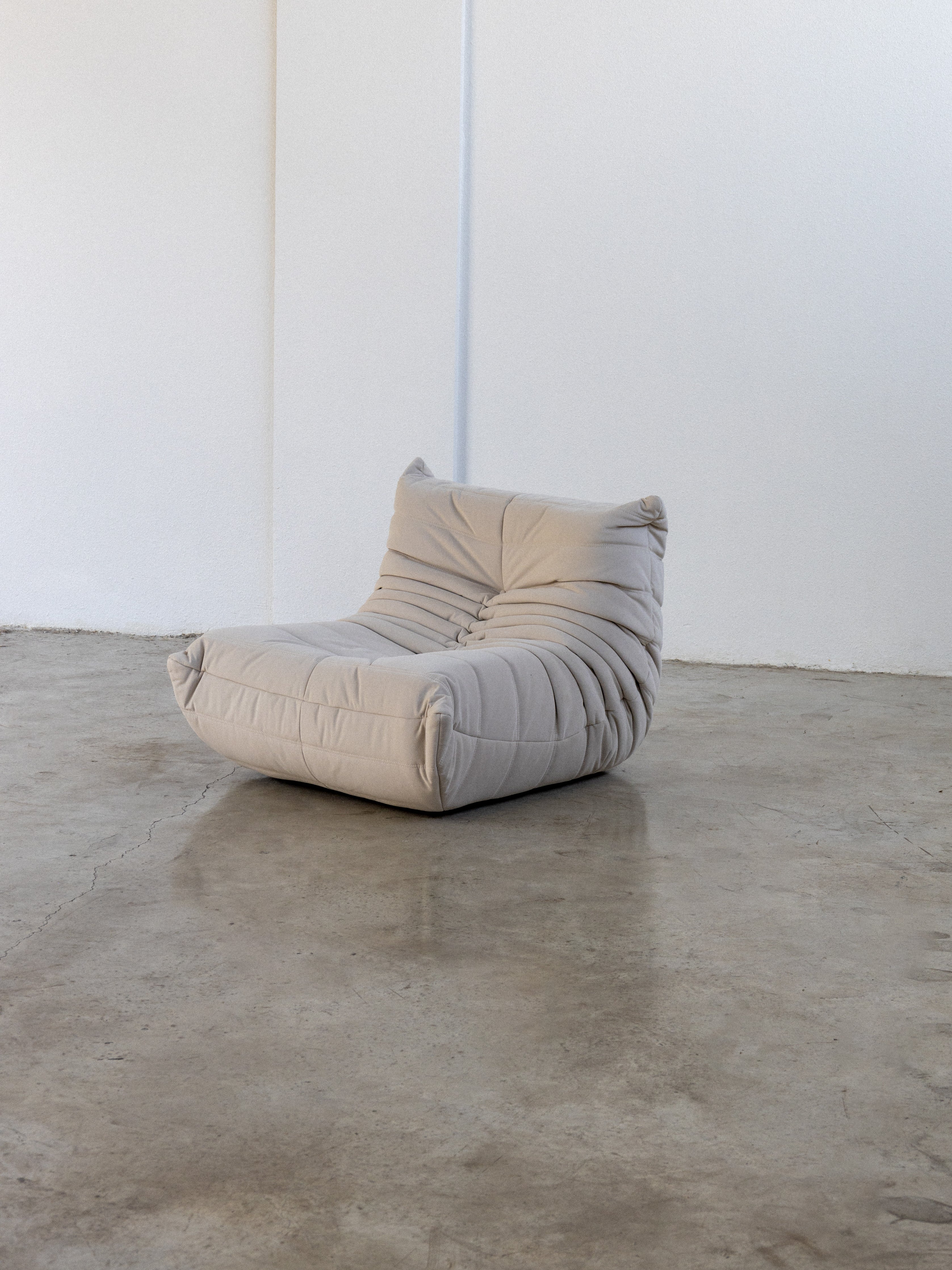 Togo Sofa Off White Velvet Fabric 1 Seater UAE | Forma