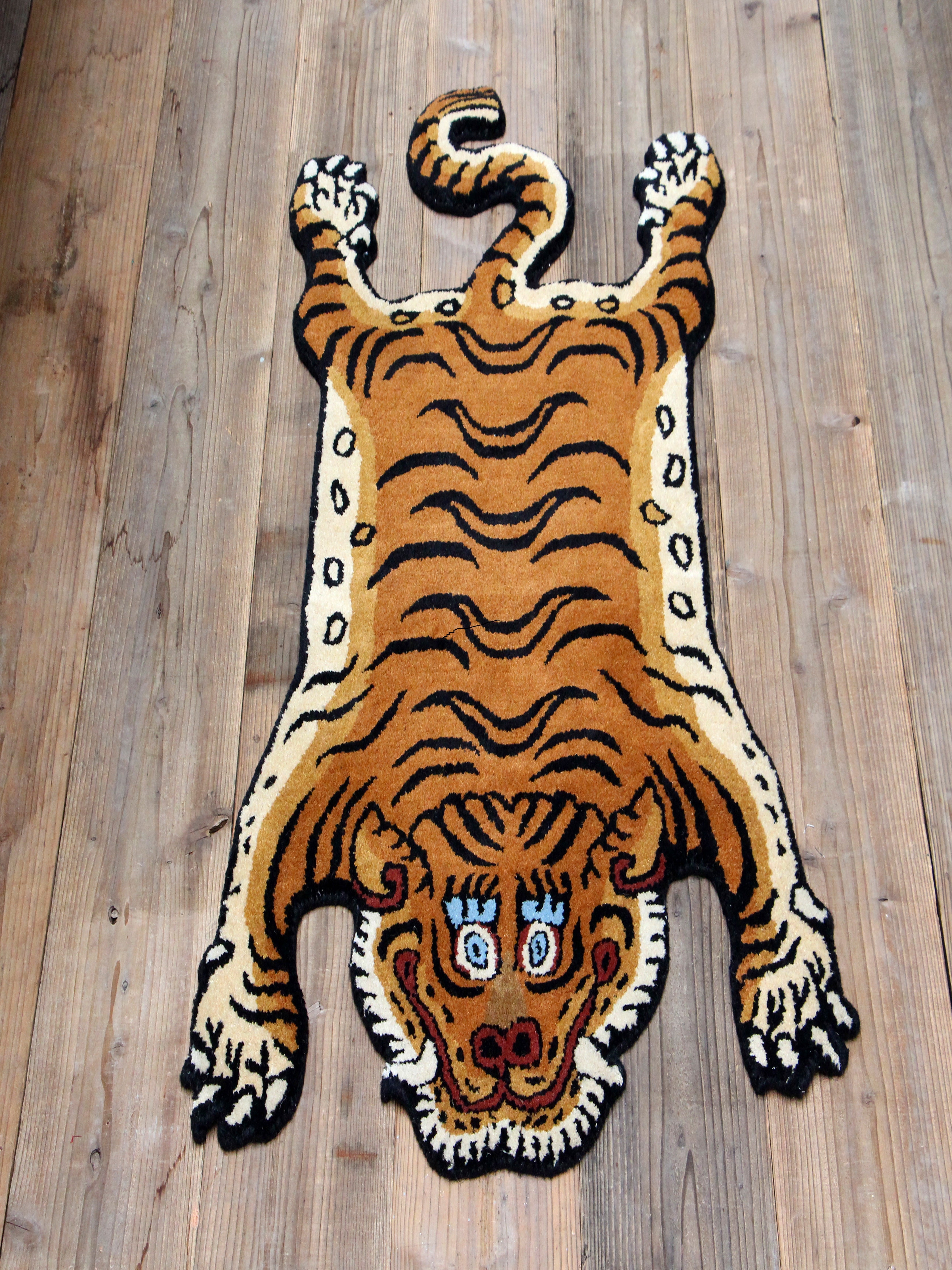 Tibetan Tiger Rug Handcrafted Wool Floor Art UAE | Forma