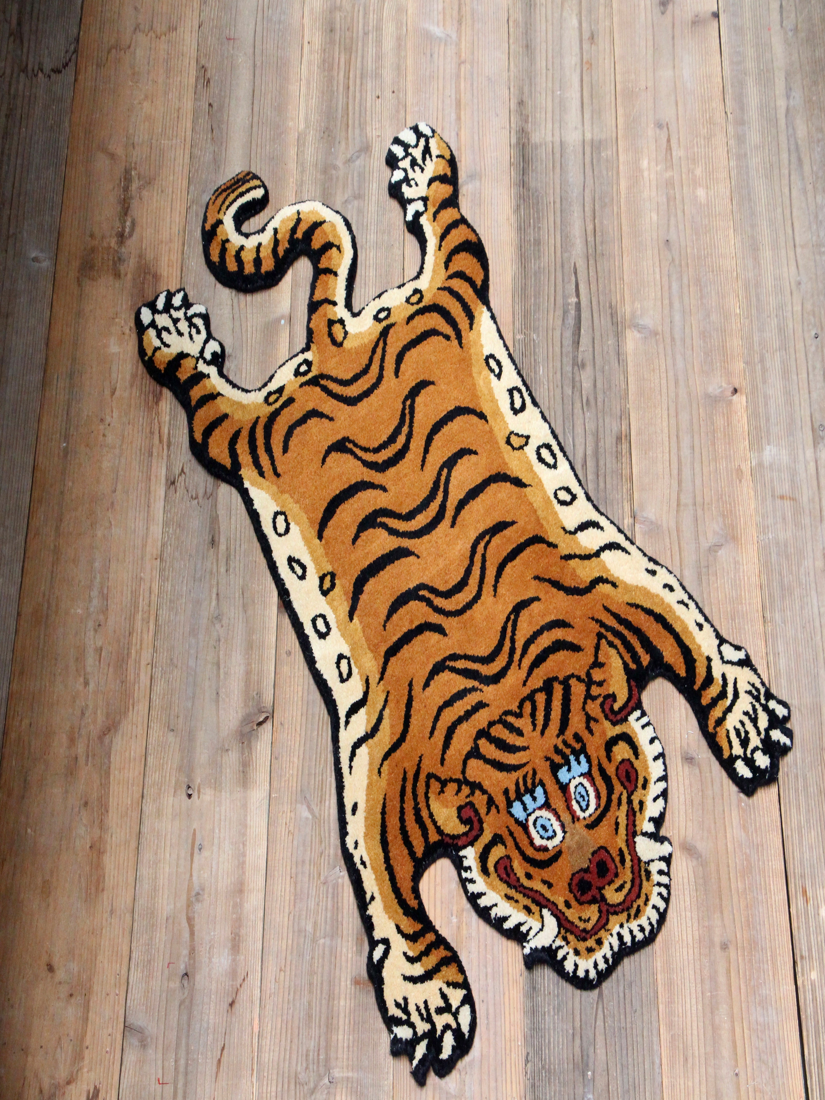 Tibetan Tiger Rug Handcrafted Wool Floor Art UAE | Forma