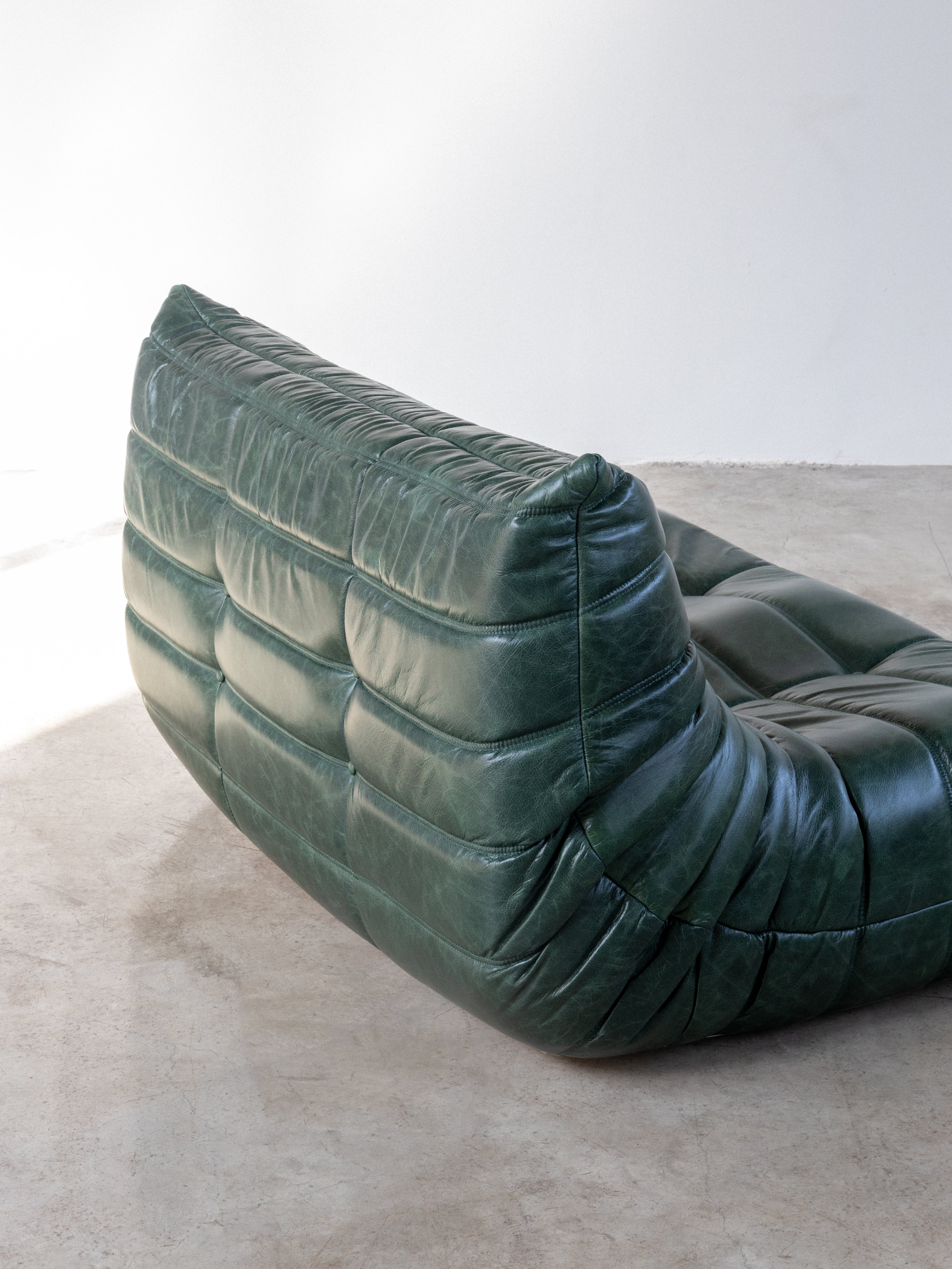 Togo Sofa - Leather - Green - 2 - Seater
