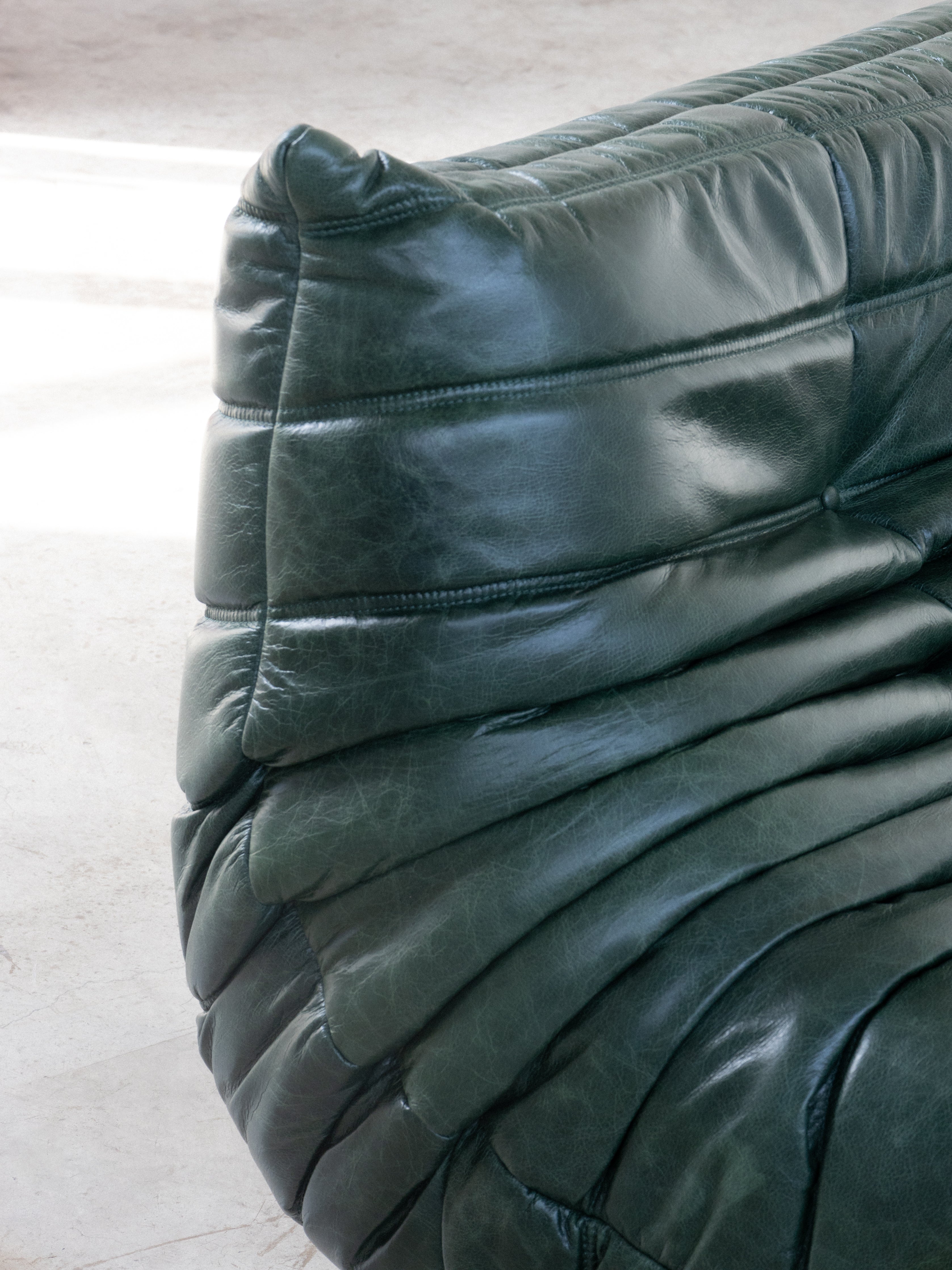 Togo Sofa - Leather - Green - 2 - Seater