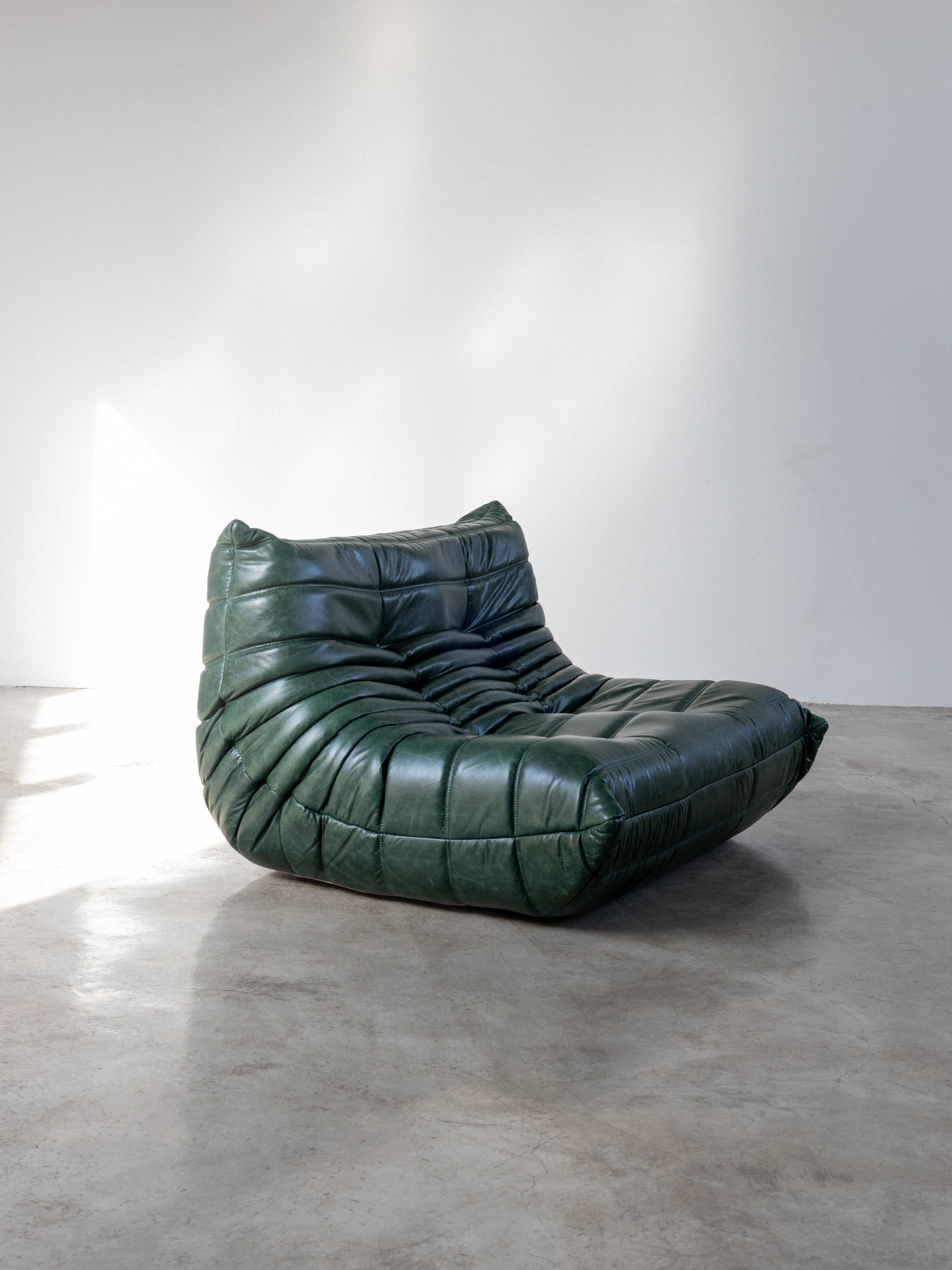 Togo Sofa - Leather - Green - 2 - Seater